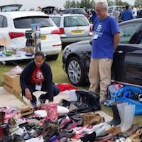 volunteers at a car boot sale